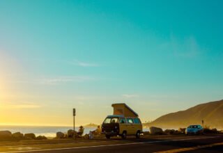 Van on sunset